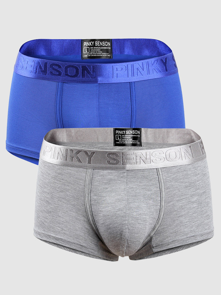 2 Pack Men's U Convex Modal Breathable Trunks