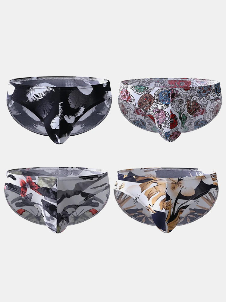 4 Pack Printed Pouch Men's Underwear