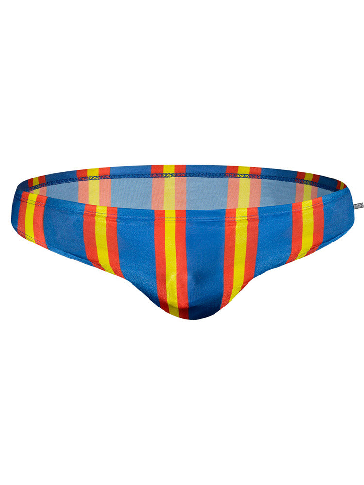 Men's Swimwear Contrast Striped Swim Briefs