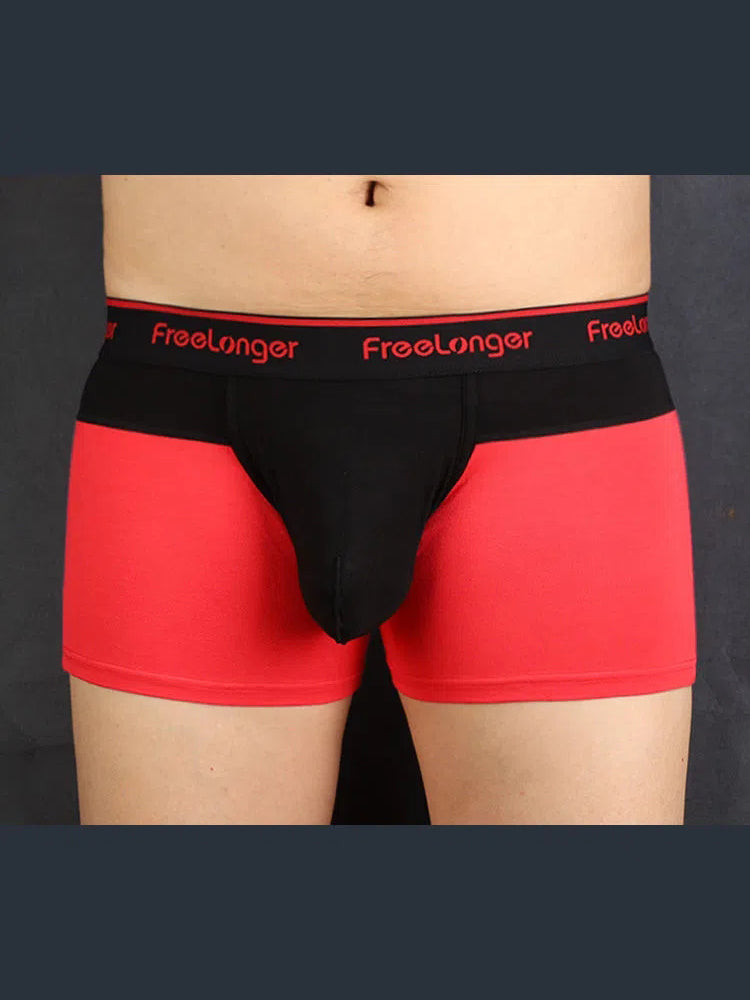 FreeLonger Men's Big Pouch Microfiber Breathable Trunks