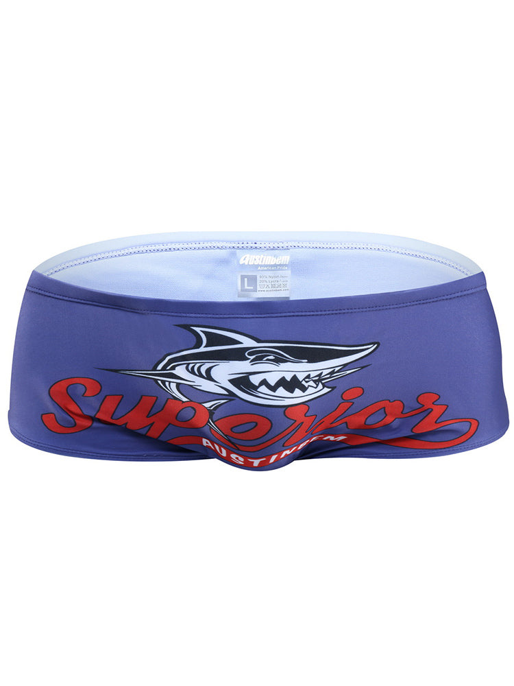 Men's Shark Printed Swimming Trunks
