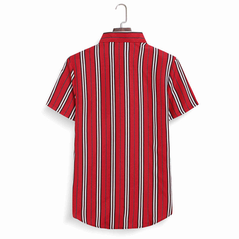 Mens Classic Striped Short Sleeve Shirts