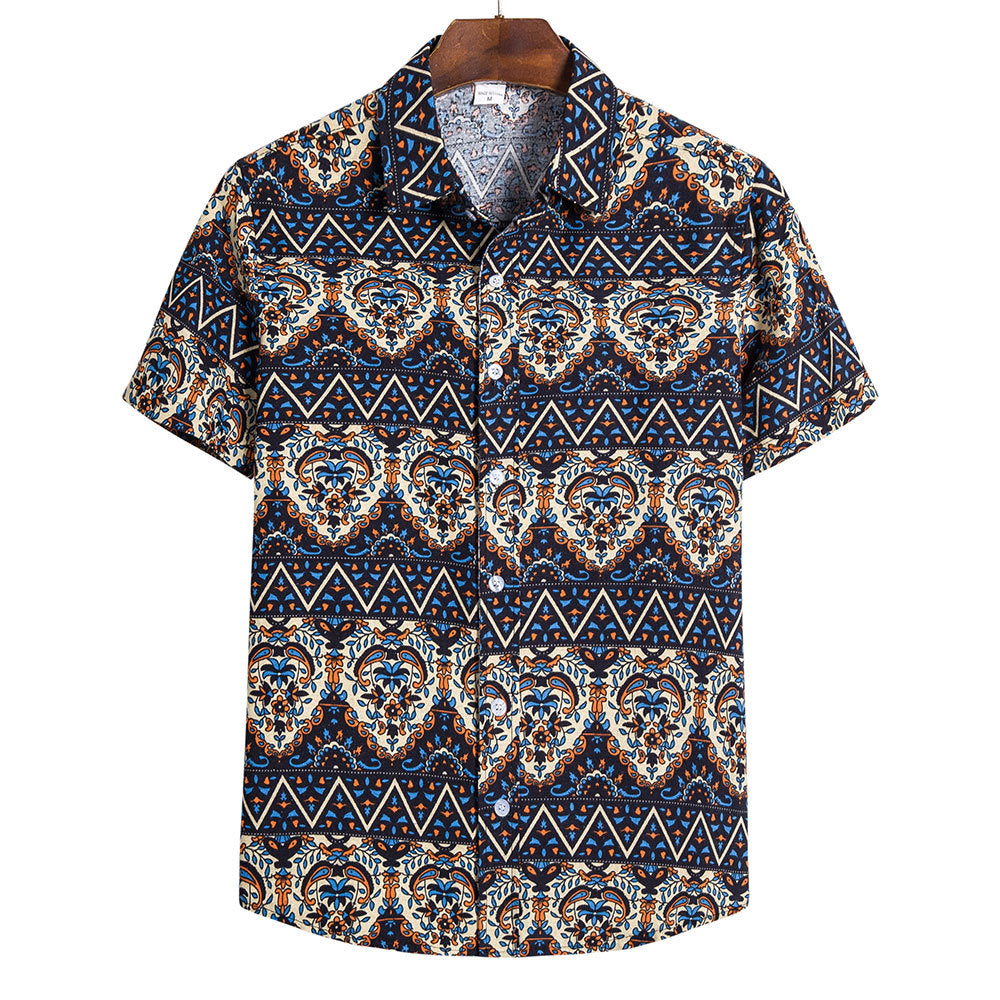 Mens Ethnic Style Ptinting Casual Shirts