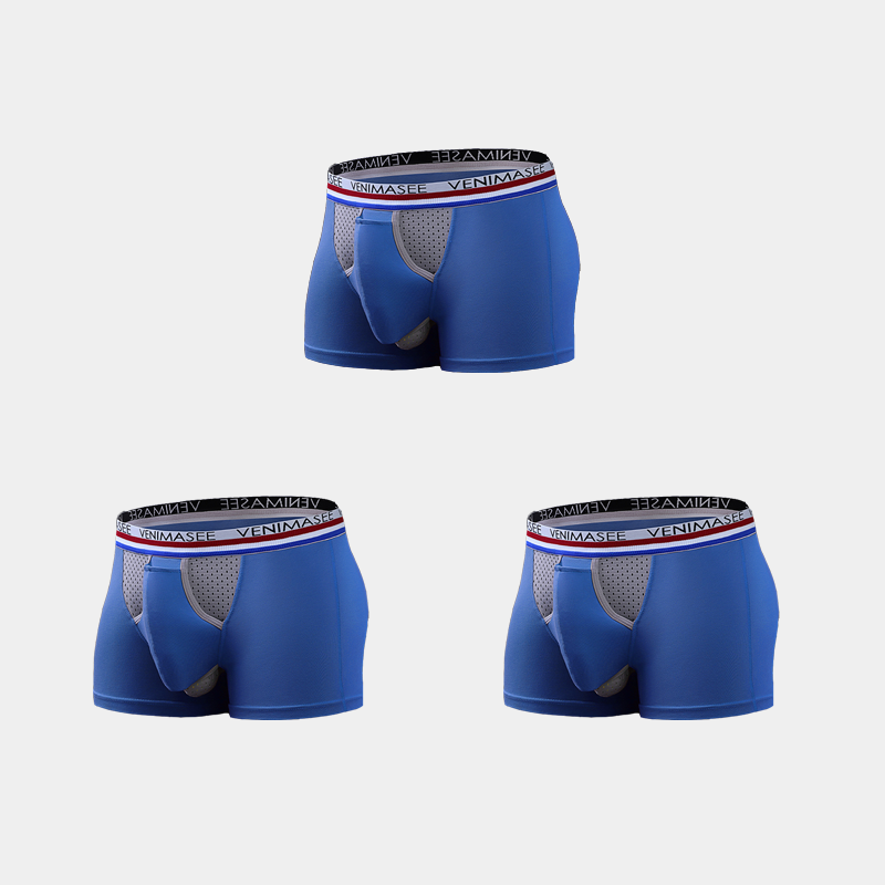 Men's 3 Pack Ball Dual Support Pouch Boxer Briefs