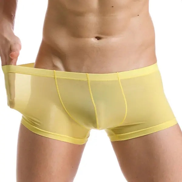 Thin Breathable Ice Silk U Convex Boxers for Men