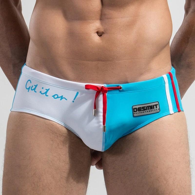 Men’s Spell Color Drawstring Swim Briefs