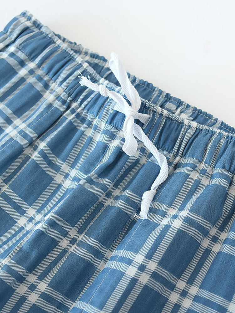 Men's Plaid Soft Cotton Pajama Pants