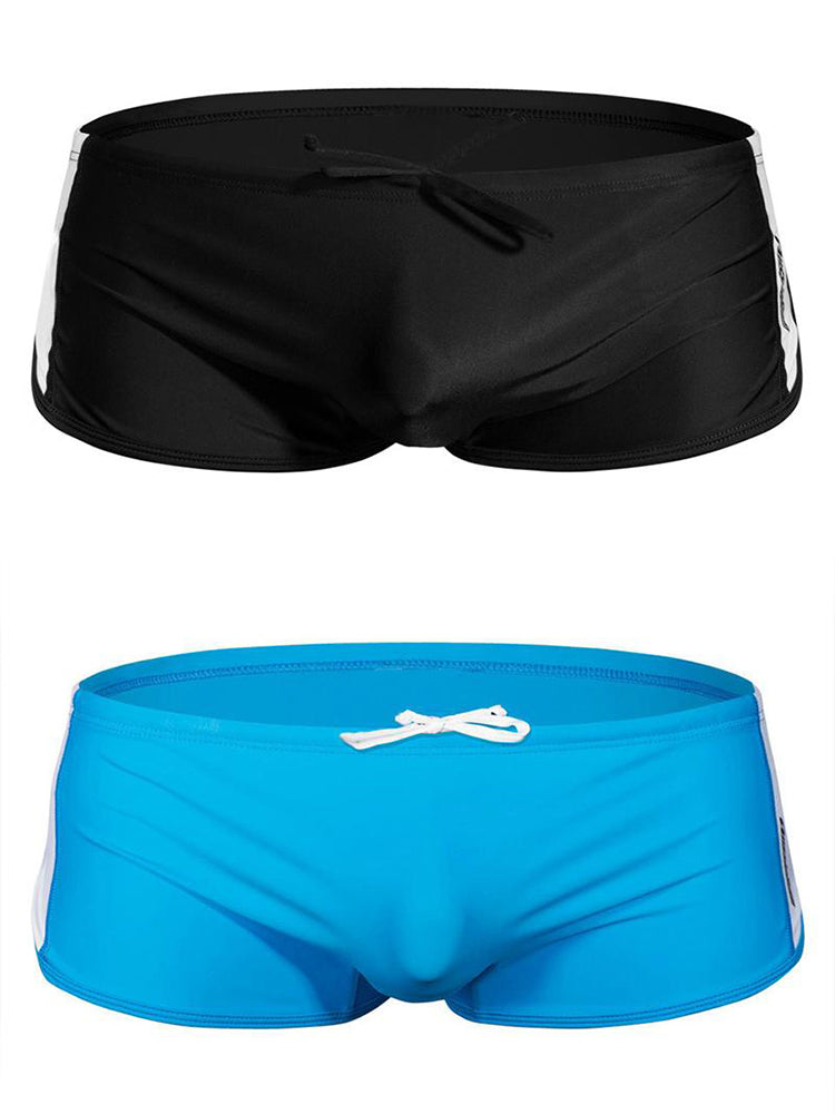 Men's Quick Dry Drawstring Breathable Swim Trunks