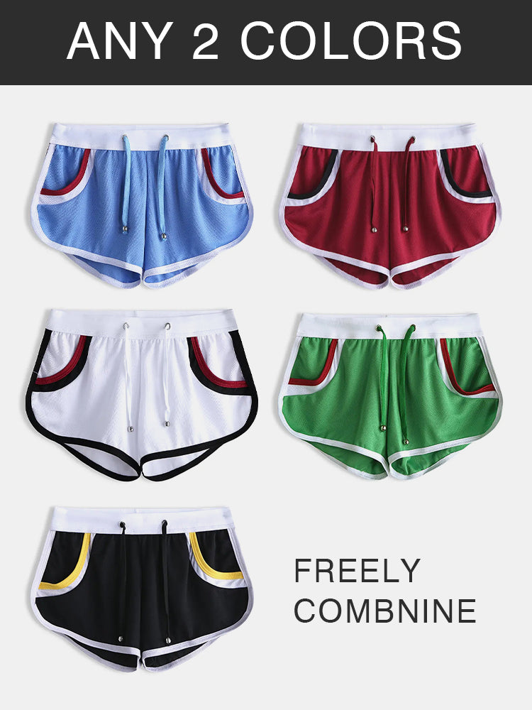 2 Pack Drawstring Leisure Men's Loose Boxer Shorts