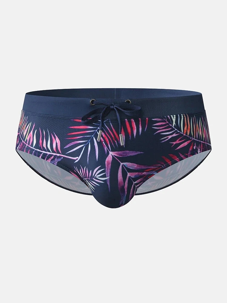 Men's Printed Low Rise Swim Briefs