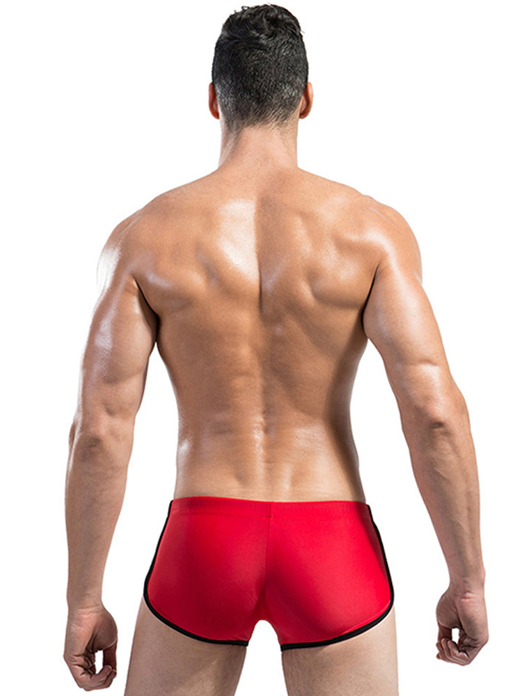 Men's Breathable Boxer Drawstring Swimming Trunks