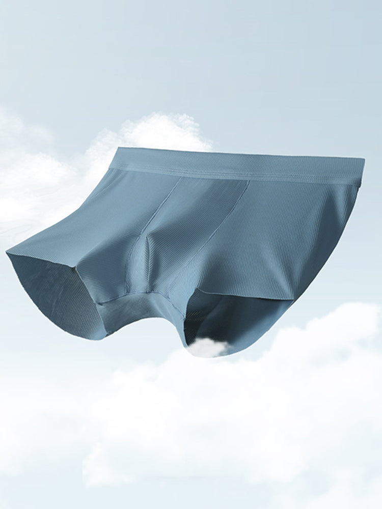 4 Pack Men's Ice Silk Seamless Trunks Underwear