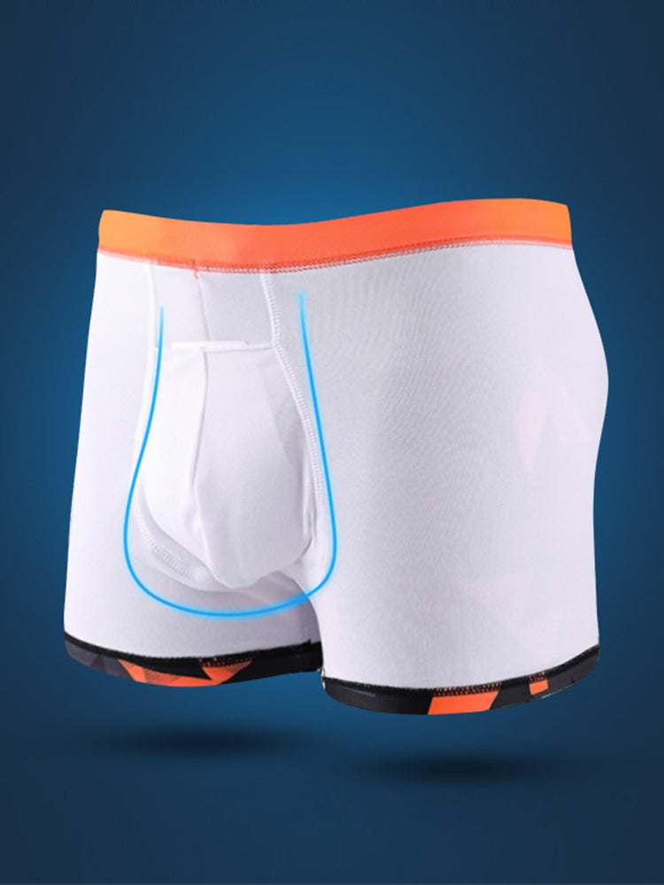 Mens Printed Lining Quick Dry Swim Trunks