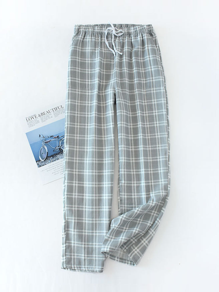Men's Plaid Soft Cotton Pajama Pants