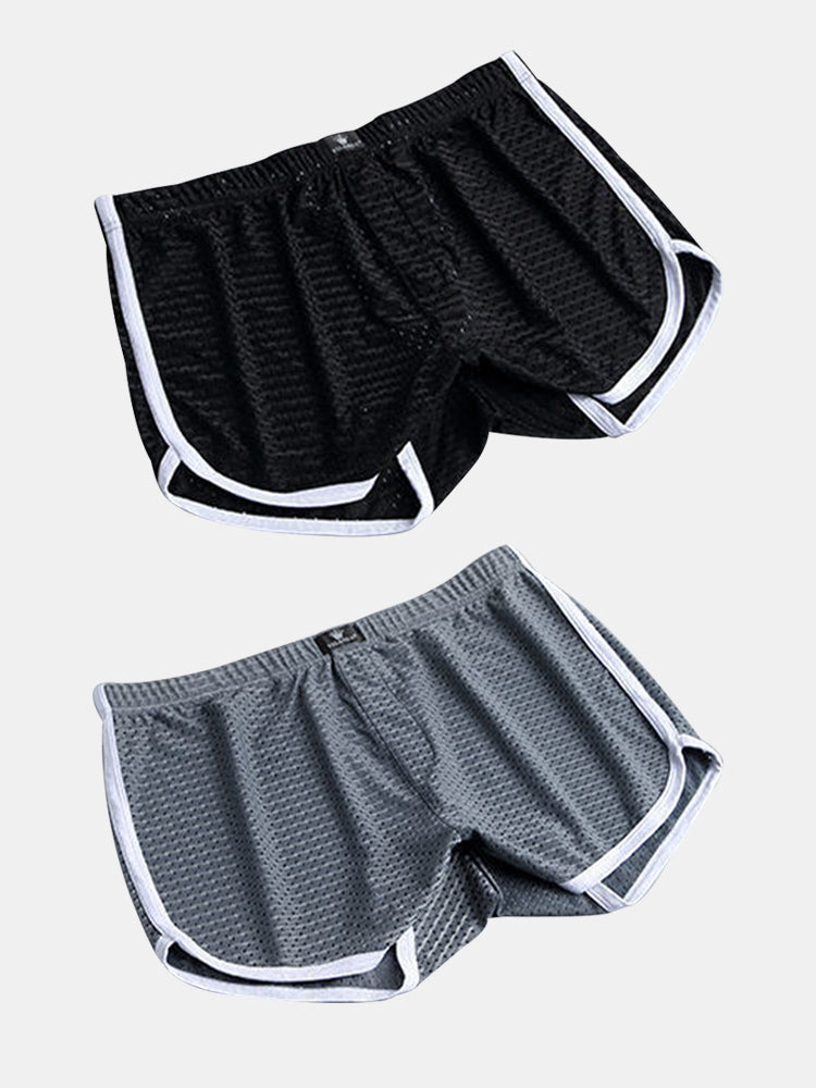 2 Pack Loose Home Underwear Breathable Mesh Shorts