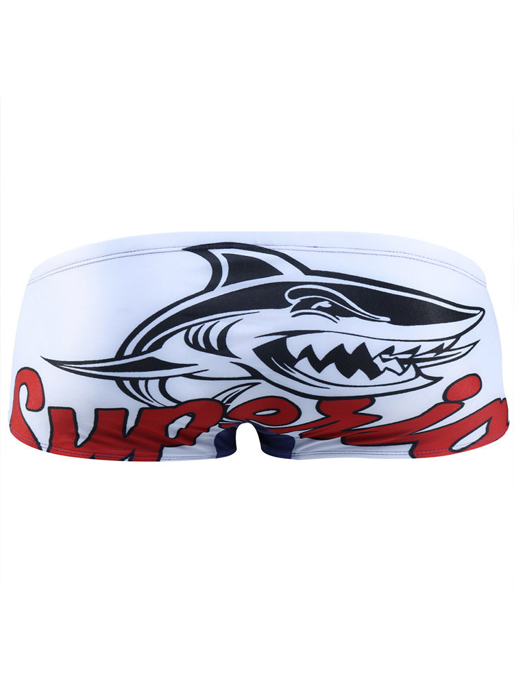 Men's Shark Printed Swimming Trunks