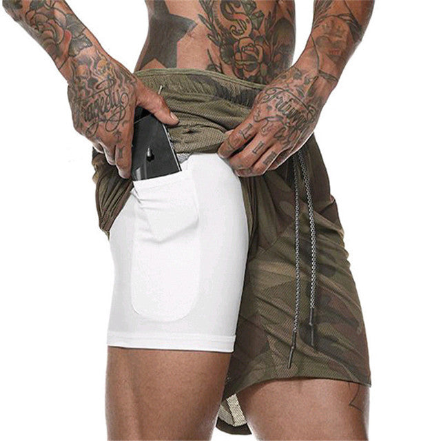 Mesh Quick-drying Sports Short With Phone Pocket