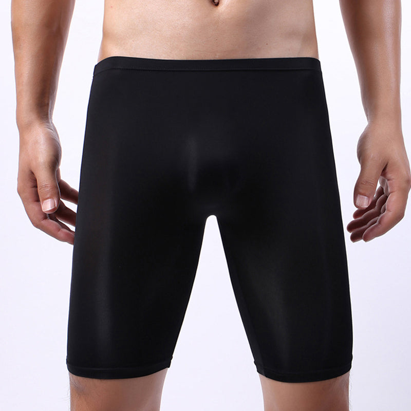 Men's Ice Silk Athletic Mid-waist Boxer Briefs