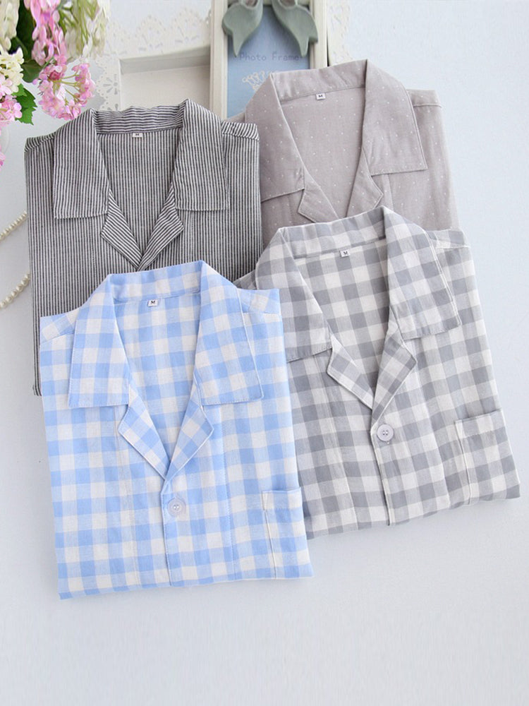 Men's 100% Cotton Woven Short Sleepwear Pajama Set