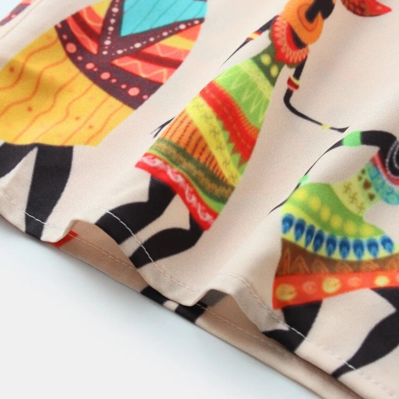 Mens Ethnic Egyptian Dancing Printed Shirt