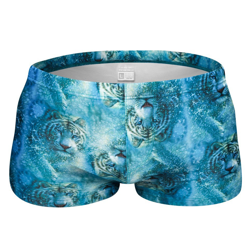 Mens Printed Quick Drying Surf  Stretch Swim Trunks