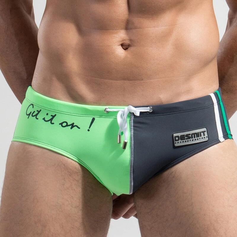 Men’s Spell Color Drawstring Swim Briefs
