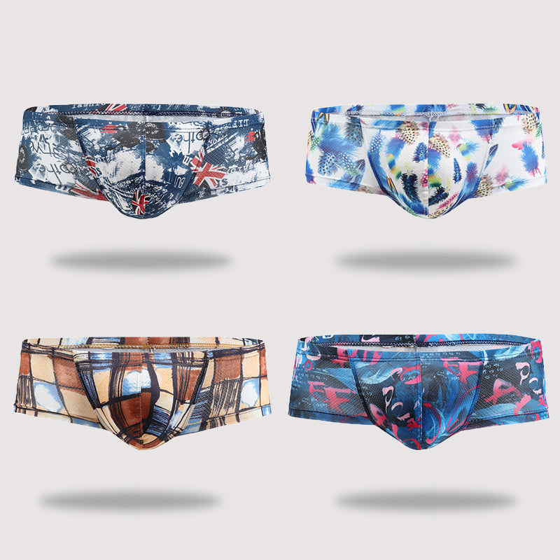 Summer Printed Support Pouch Low-Rise Men's Underwear