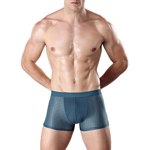 4Pcs Mesh Breathable Ice Silk Underwear Boxer