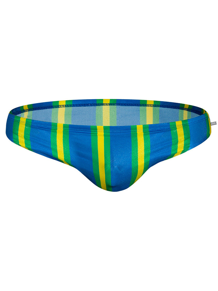 Men's Swimwear Contrast Striped Swim Briefs