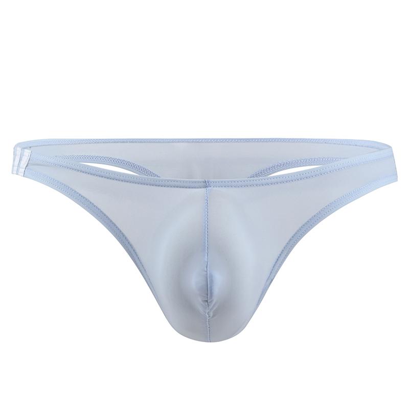 Men's Ice Silk U Convex Pouch Thongs