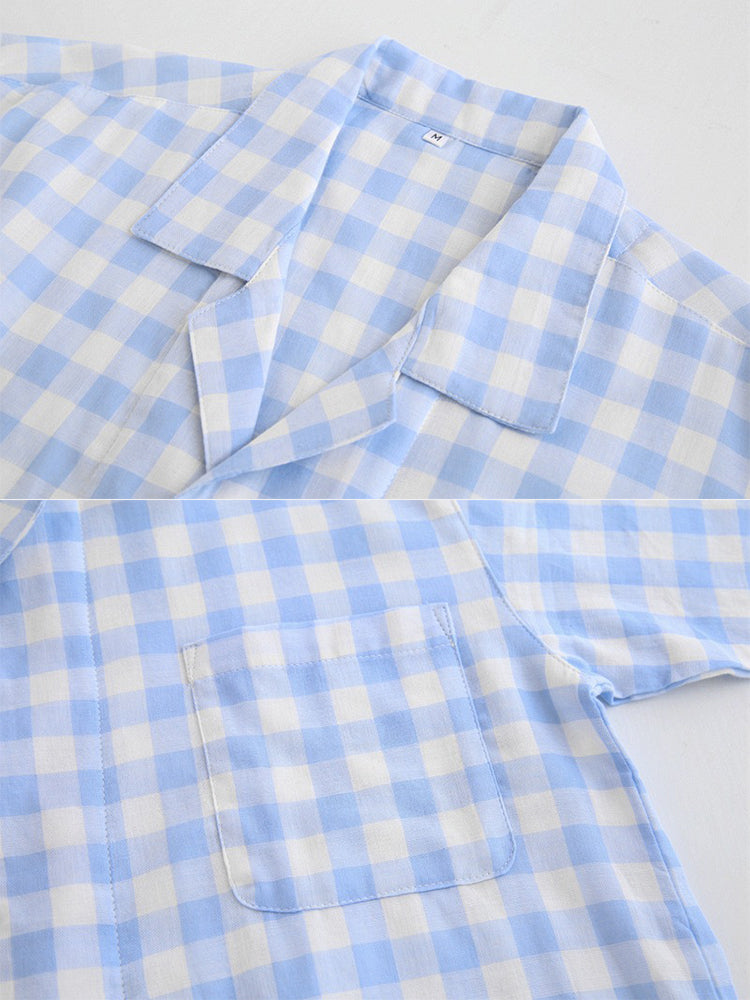Men's 100% Cotton Woven Short Sleepwear Pajama Set