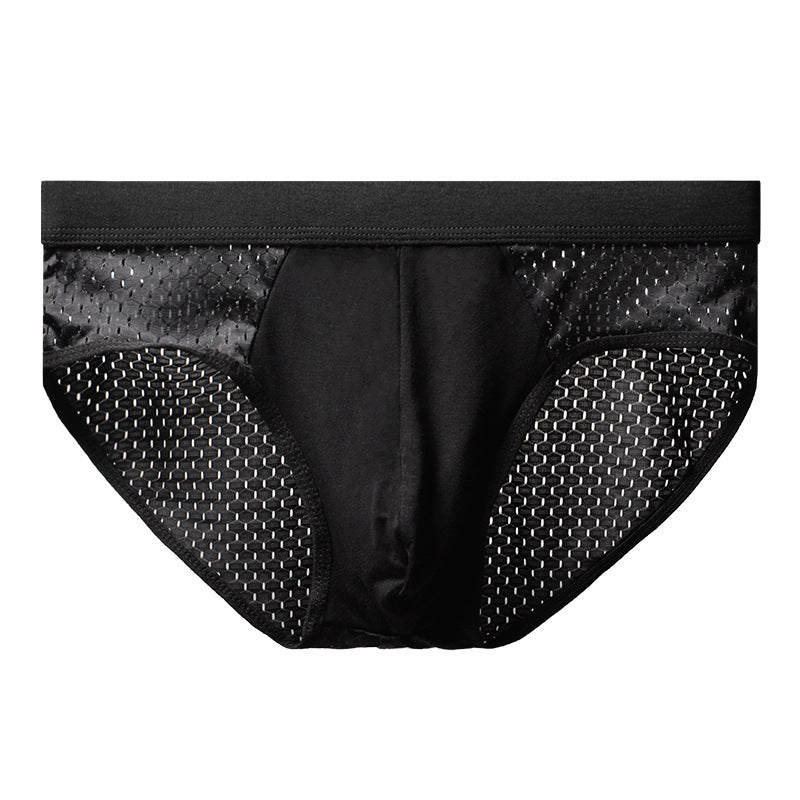 Men's Mesh Breathable Ice Silk Briefs