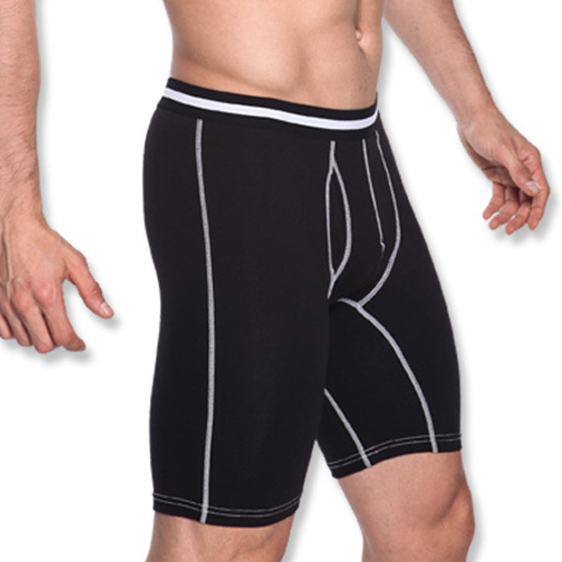 Men's Sports Boxer Brief Fly Front with Pouch