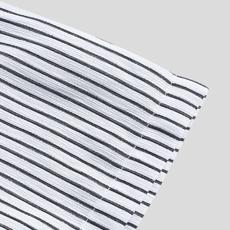 Mens Striped Breathable Stand Collar Shirts