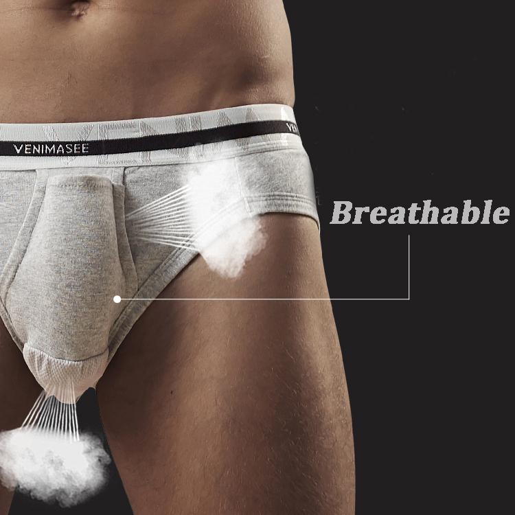 Men's Ball Supported Separated Cotton Briefs