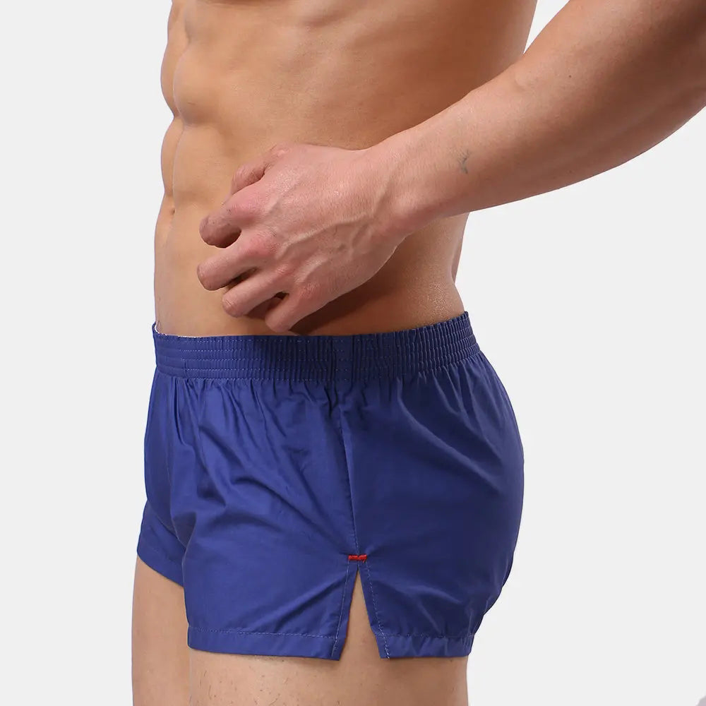 Casual Home Cotton Pouch Breathable Boxer Briefs for Men