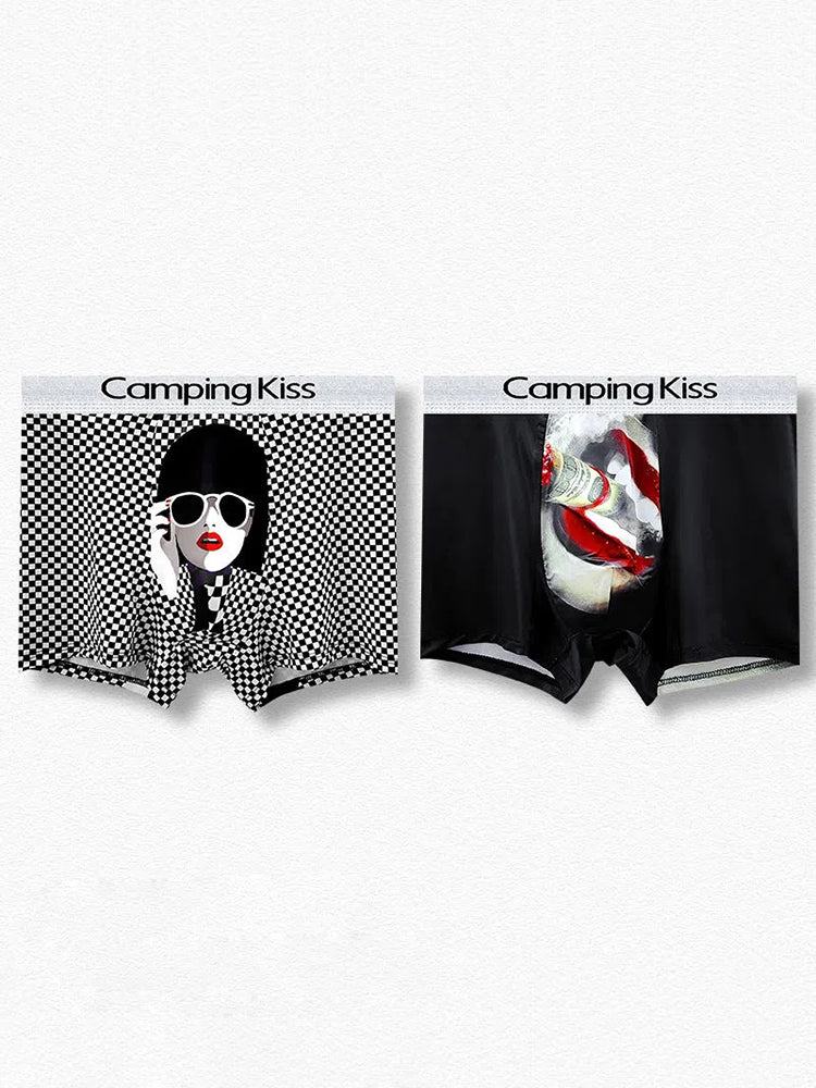 Men's Ice Silk Cartoon Breathable Trunks
