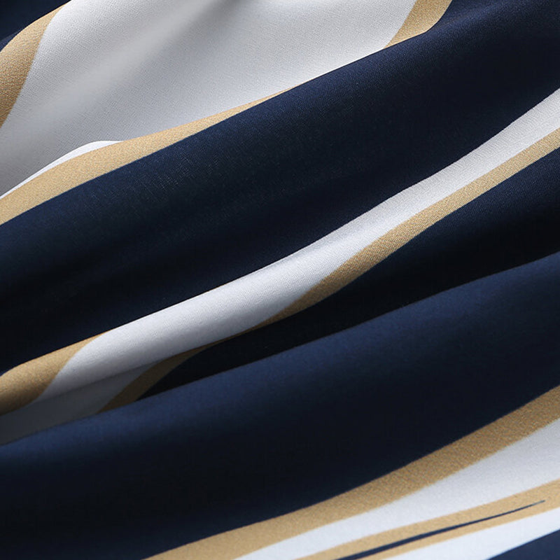 Mens Plain Color Striola Short Sleeve Shirts