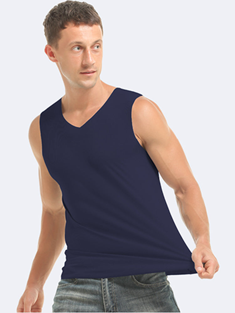 2 Pack Men’s Ice Silk Seamless Quick-dry Tanks