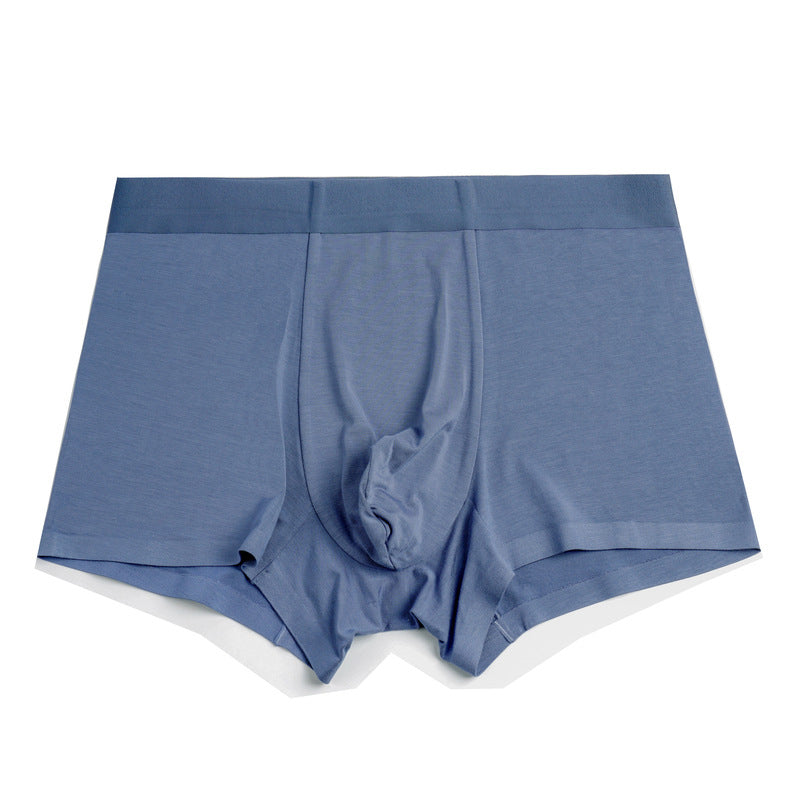 Modal Seamless Soft Mid-waist Boxer Briefs For Men