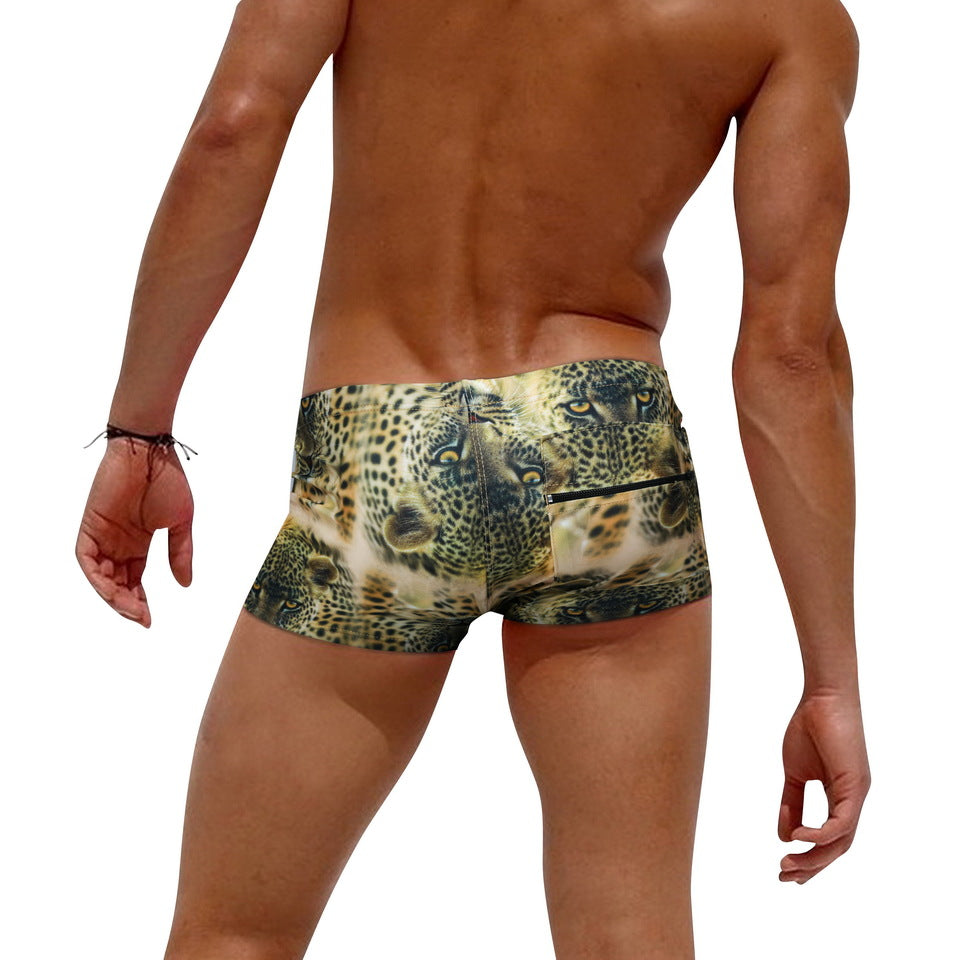 Mens Printed Quick Drying Surf  Stretch Swim Trunks