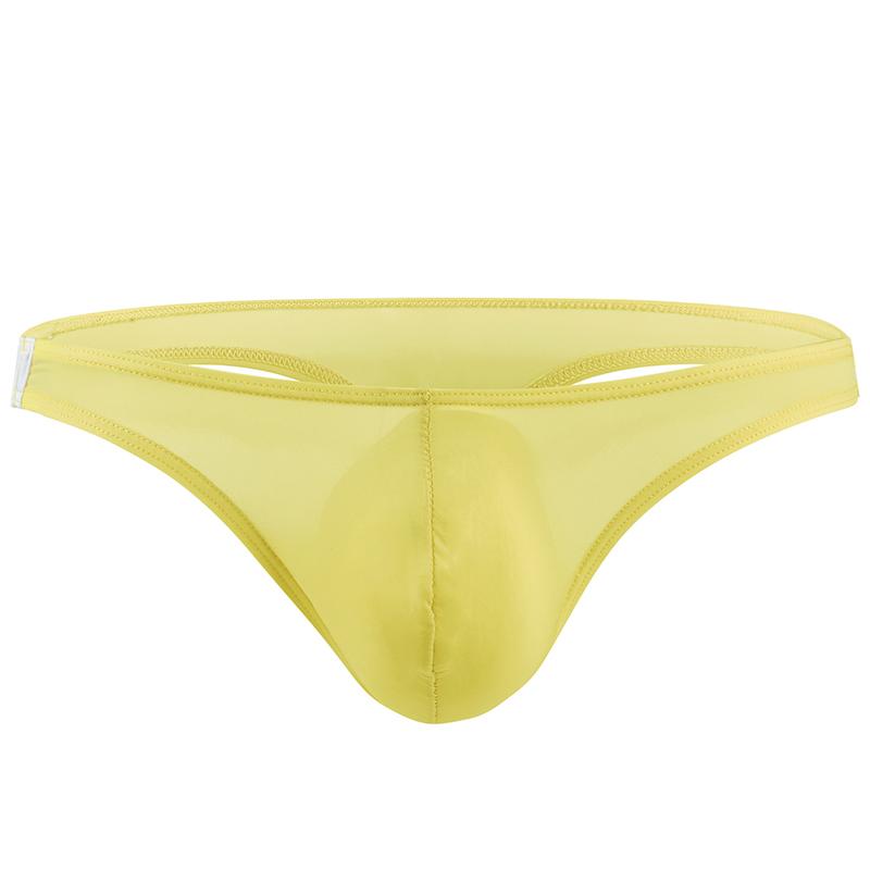 Men's Ice Silk U Convex Pouch Thongs