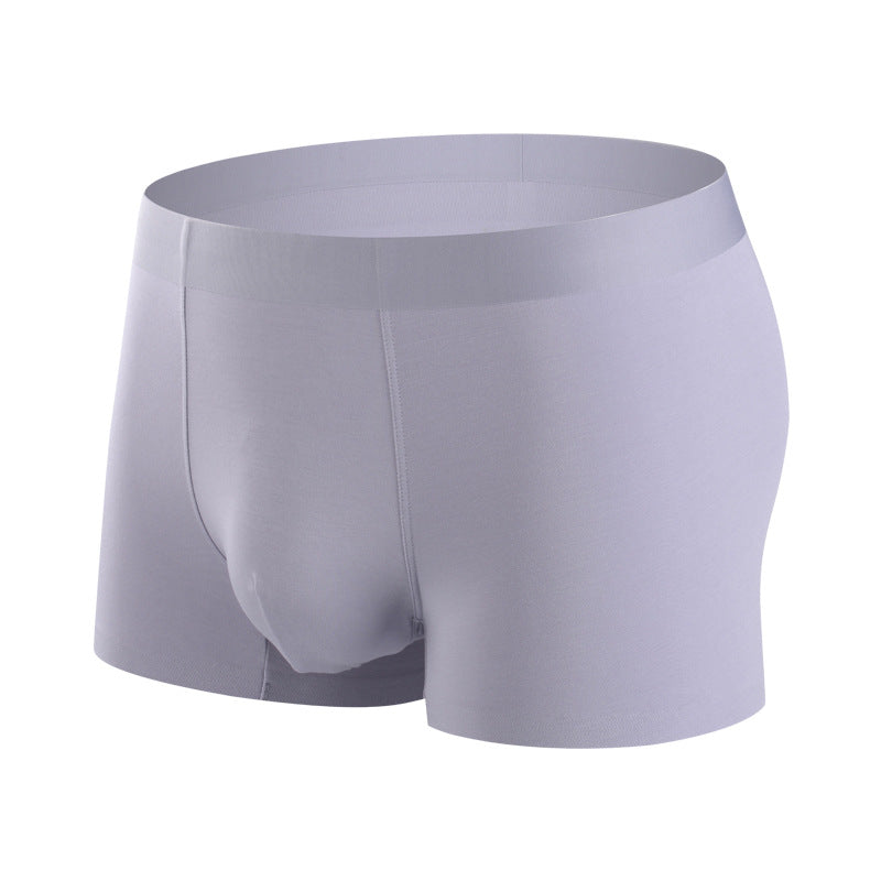 Comfy Plain Modal Boxer Briefs Cozy Underwear for Men