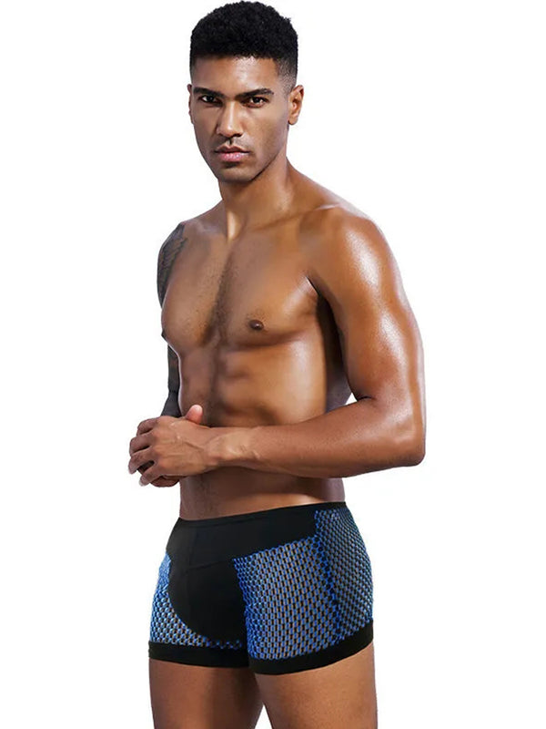 Men's Mesh Breathable Fabric Boxer Ultra-Thin Trunks