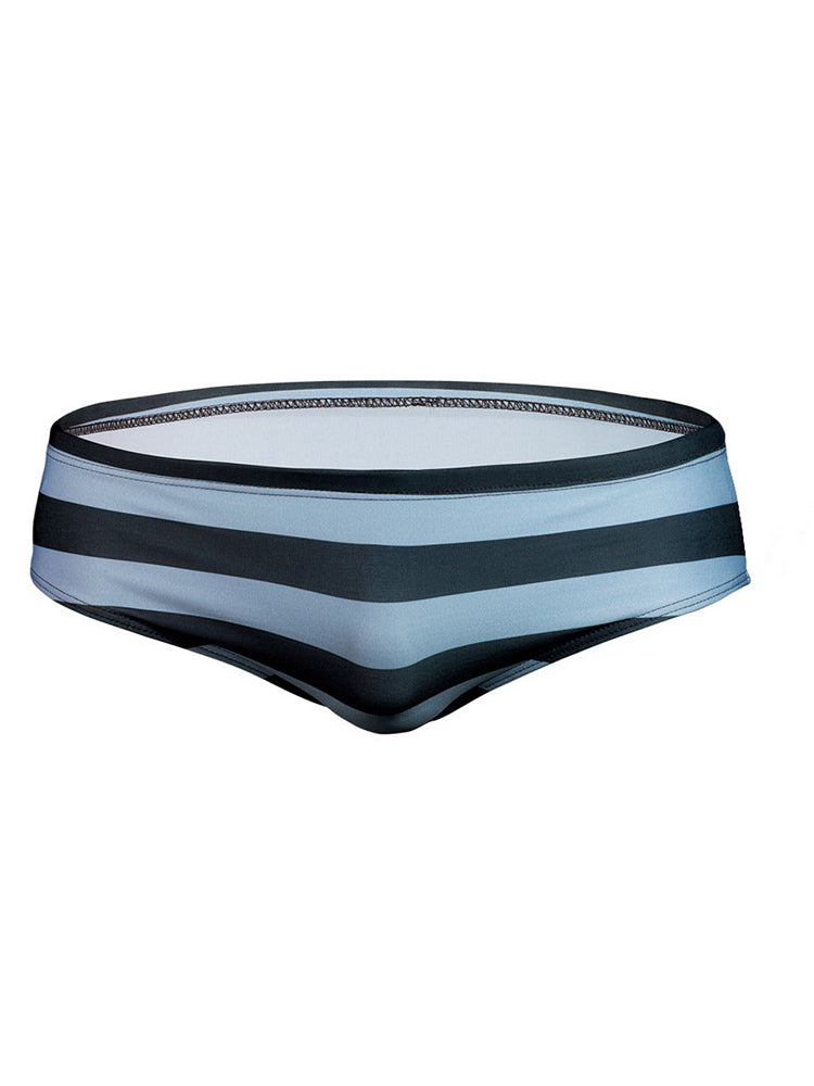 Mens Surfing Striped Swimming Briefs