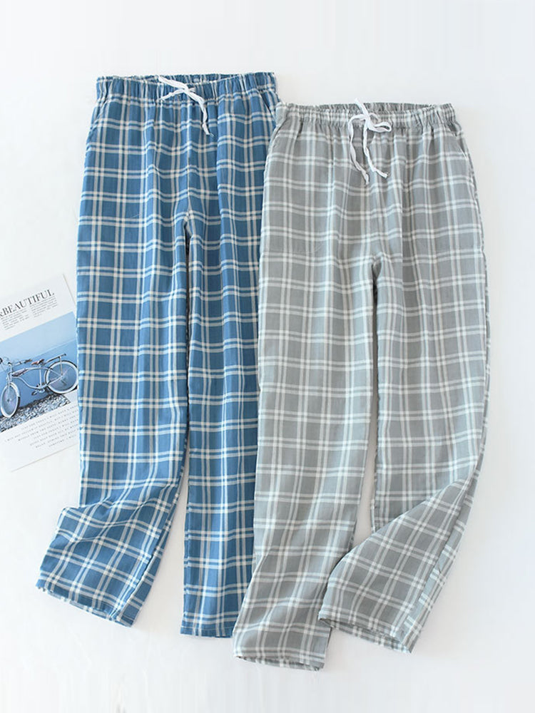 Men's Plaid Soft Cotton Pajama Pants