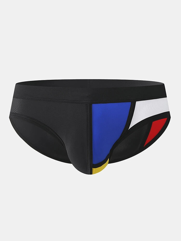 Mens Sexy Bulge Pouch Paded Swim Briefs