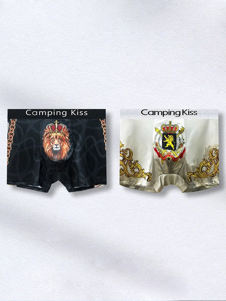 Men's Ice Silk Cartoon Breathable Trunks