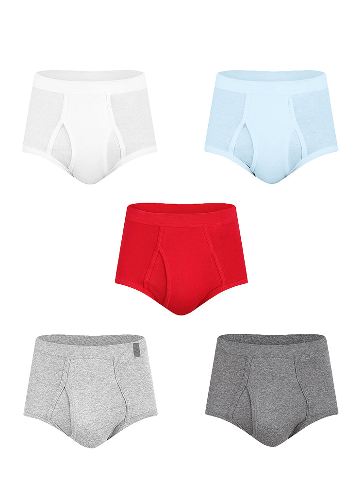 2 Pack Cool 100% Cotton Underwear With Fly