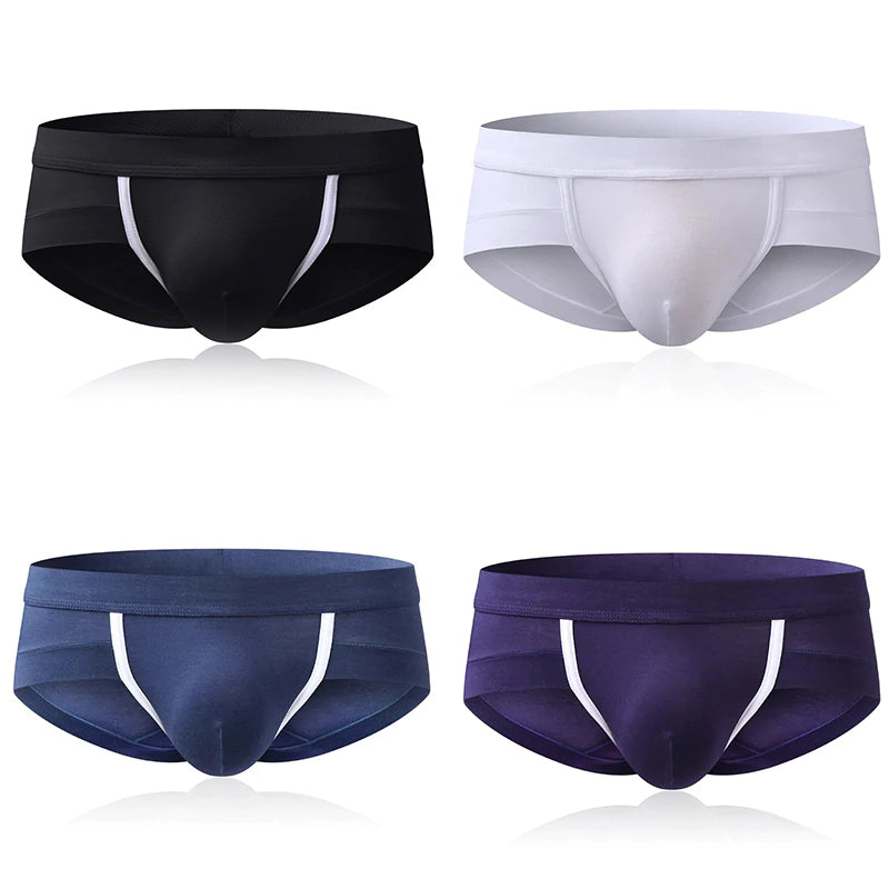 4 Pack Modal Breathable Underwear U Convex Pouch Briefs